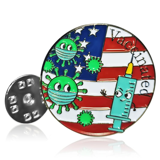 USA Vaccinated Pin