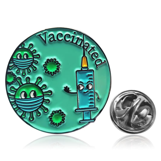 Vaccinated Pin (Aquamarine)