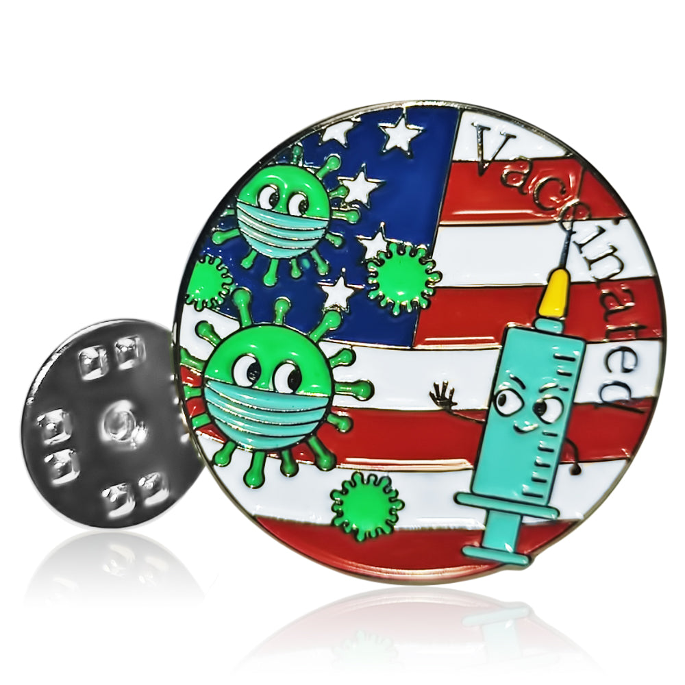 USA Vaccinated Pin 