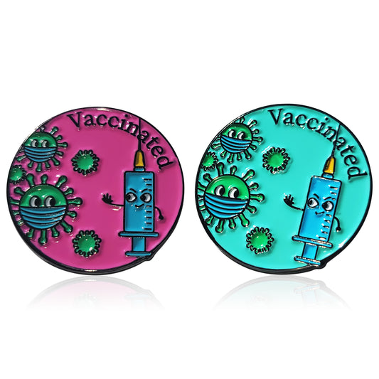 *Special* Multi Pack Vaccinated Pins (Pink & Aquamarine)